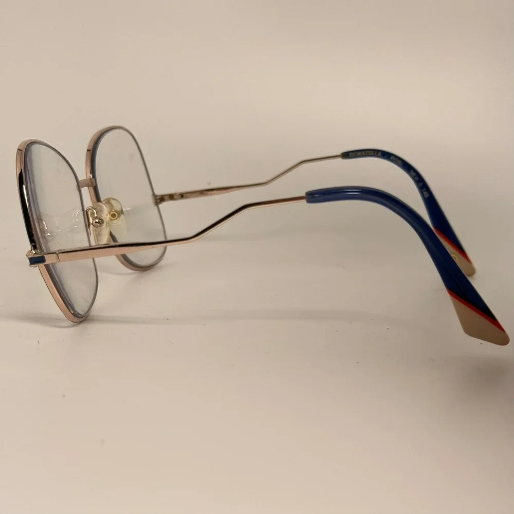 Etnia Barcelona Donatella PGBL Rose Gold Navy Blue Eyeglass Frames 56-16-145